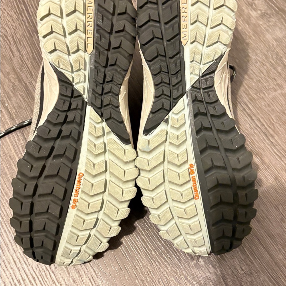 Merrell Black and Gray Athletic Shoes with Rugged Tread Design